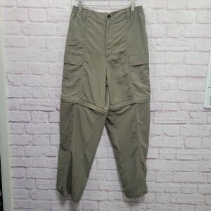 Reel Legends Convertible Cargo Pants Mens M Green Hiking Fishing Gorpcore Tech